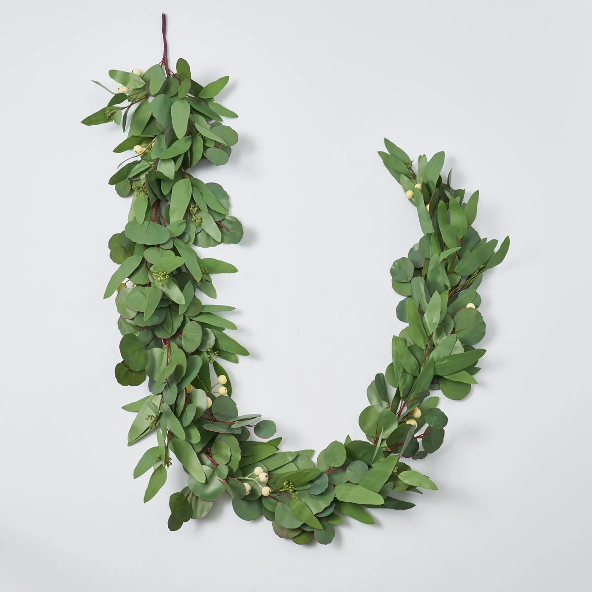 Real Touch Seeded Silver Dollar Eucalyptus & White Berry Everyday All Season Greenery Table Runner Garland