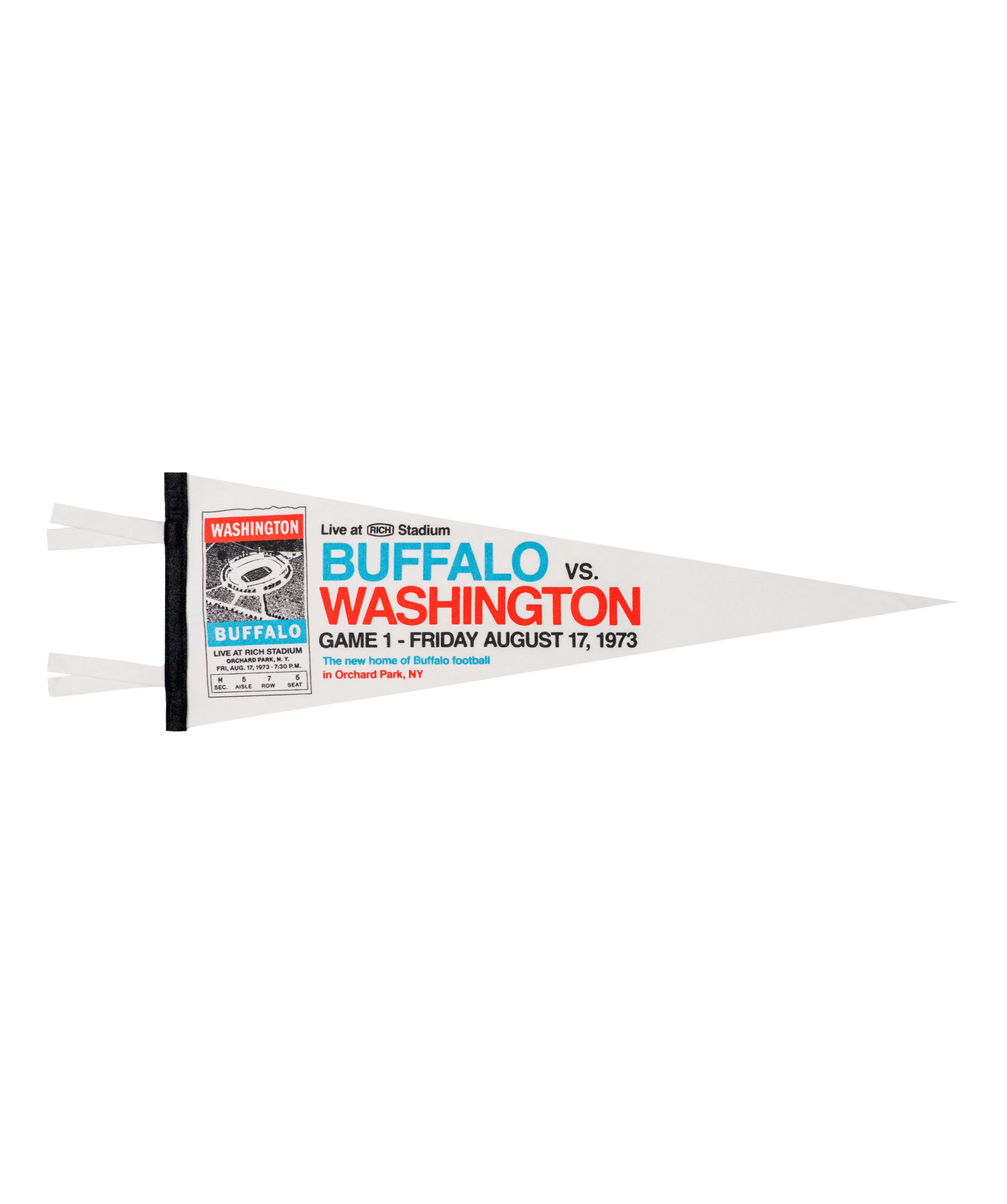 Rich Stadium Buffalo Vs. Washington Pennant • Rich Products x Oxford Pennant