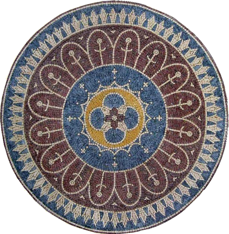 Round Hand-cut Marble Mosaic - Sunnyside