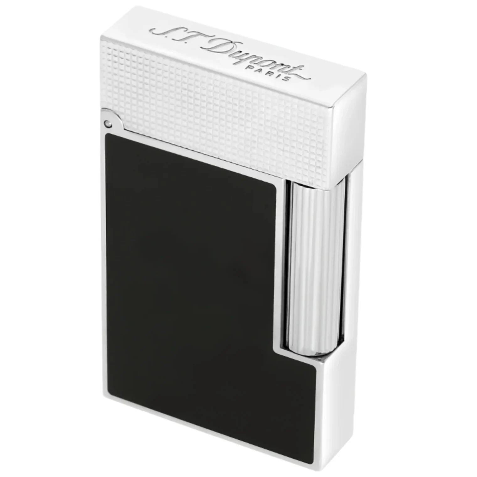 S.T. Dupont Line 2 Micro Diamond Head Black Lacquer Palladium Lighter