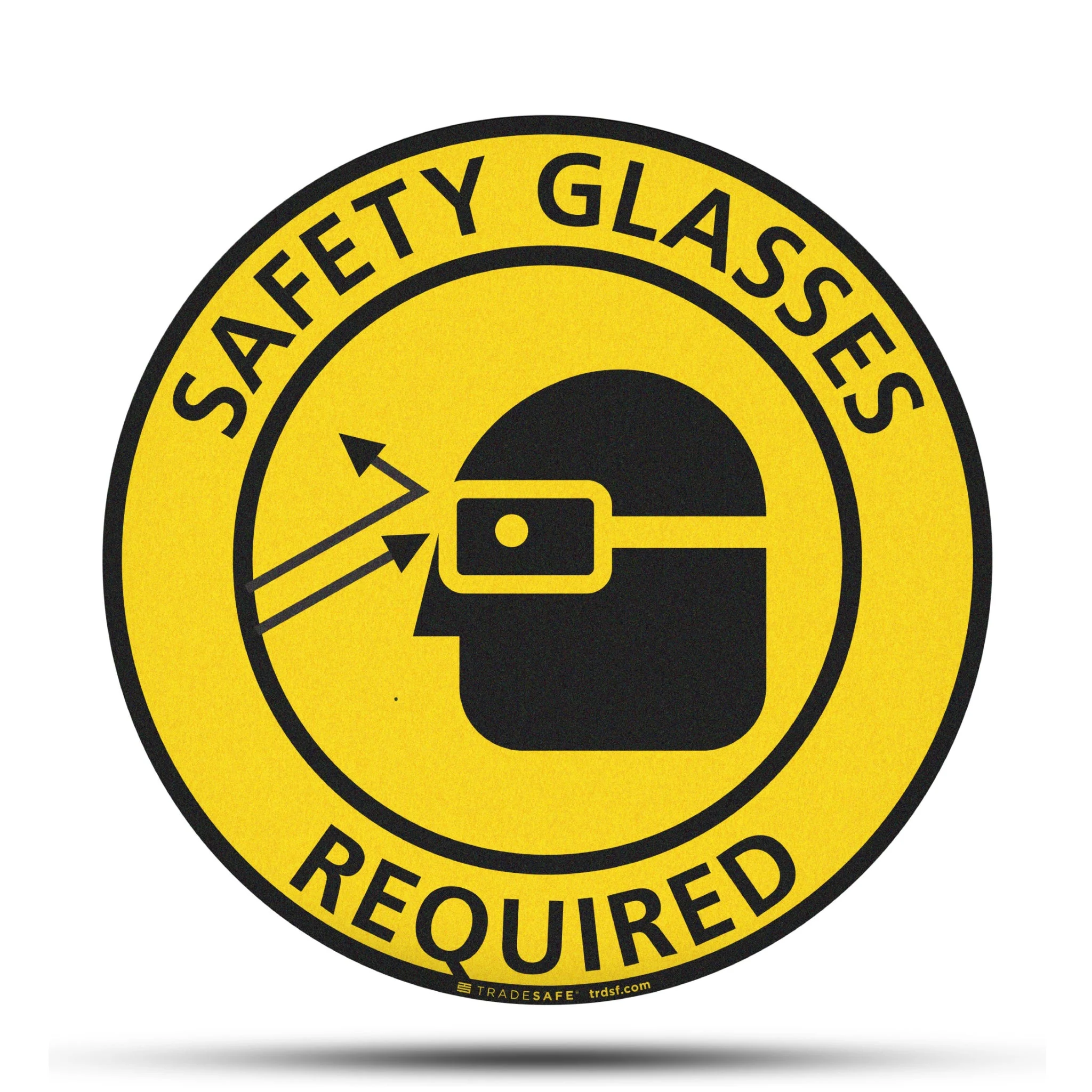 Safety Glasses Required Floor Sign