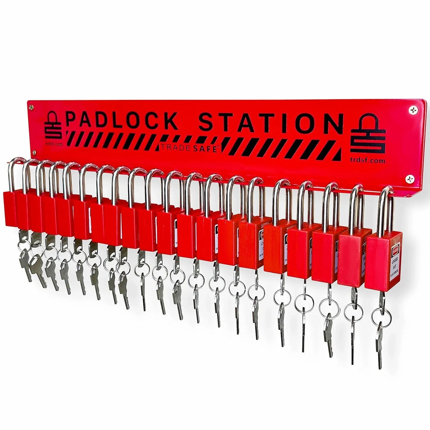 Safety Padlock Station - 20 Lockout Tagout Locks Included