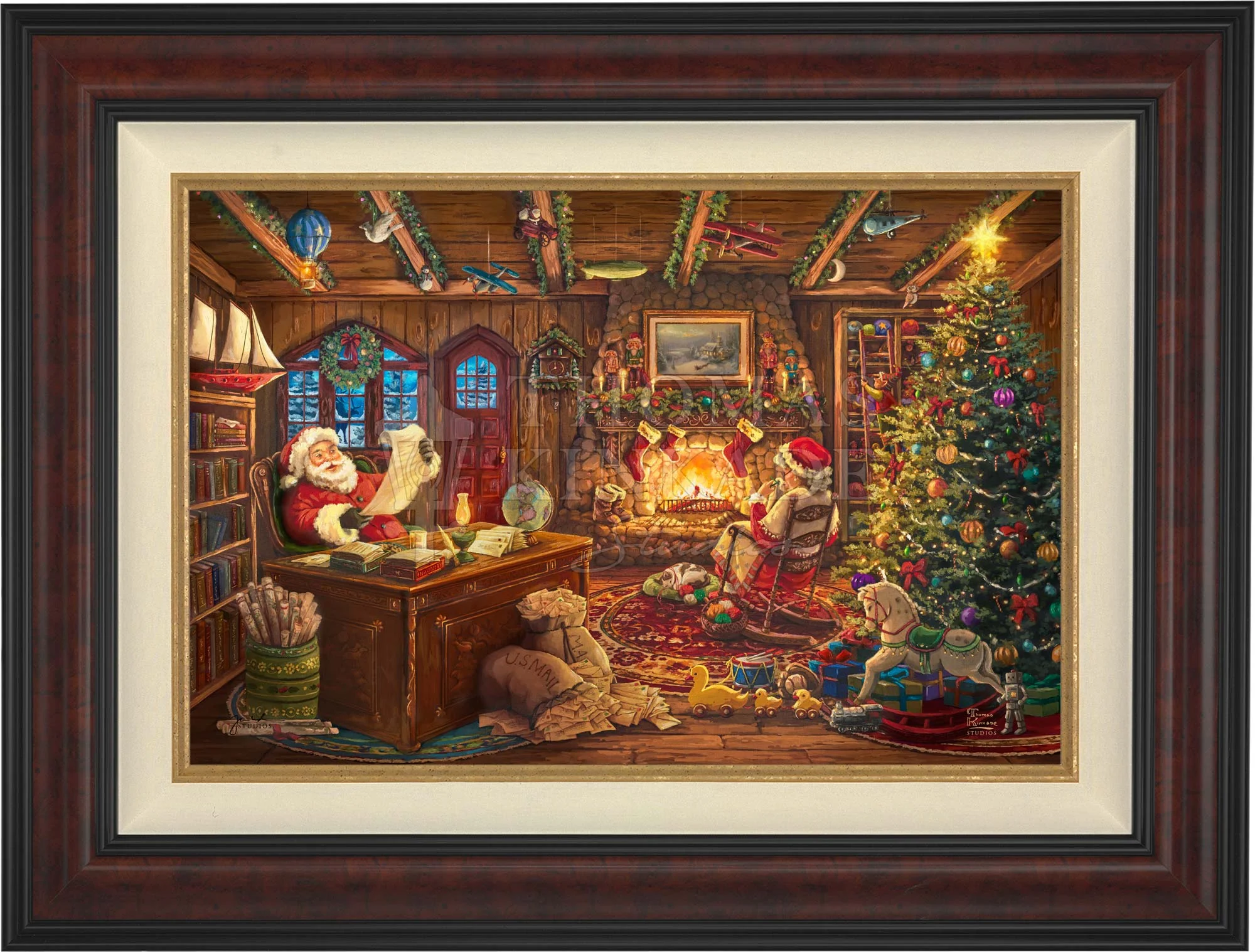 Santa Checking His List - Limited Edition Canvas