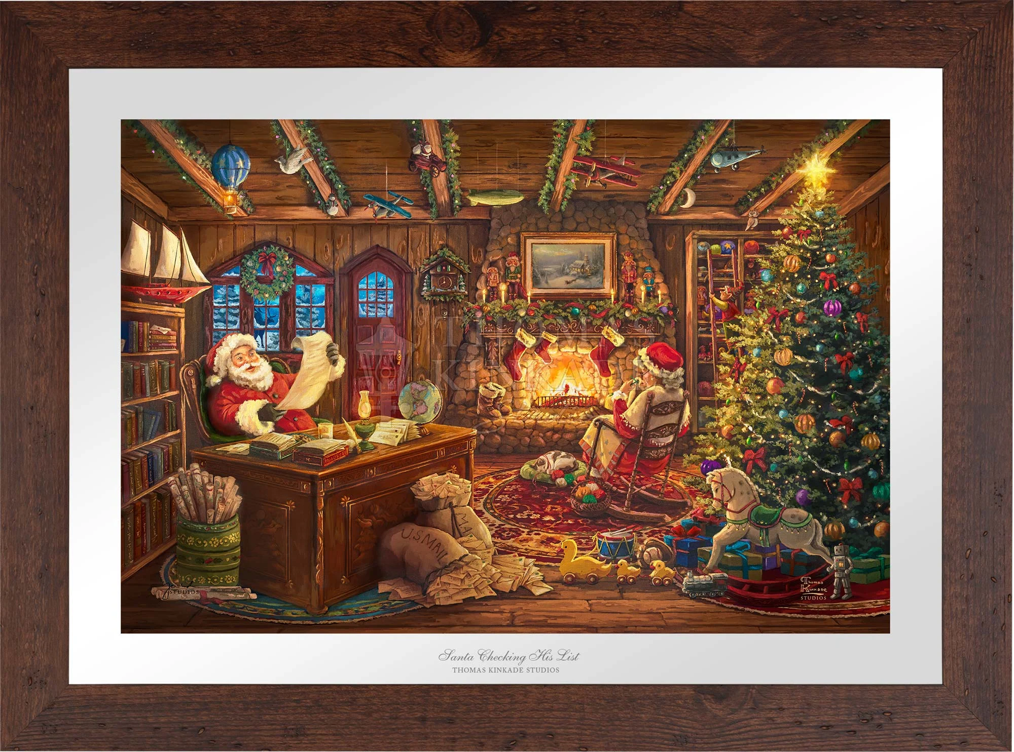 Santa Checking His List - Limited Edition Paper