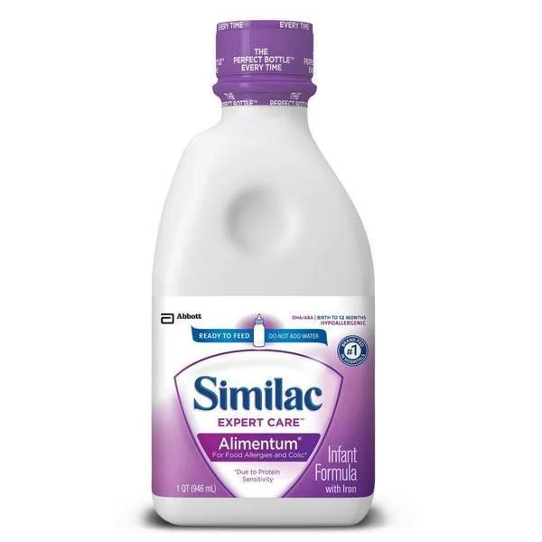 Similac Expert Care Alimentum with Iron Infant Formula Ready to Feed 32 oz/946mL Bottle, Unflavored