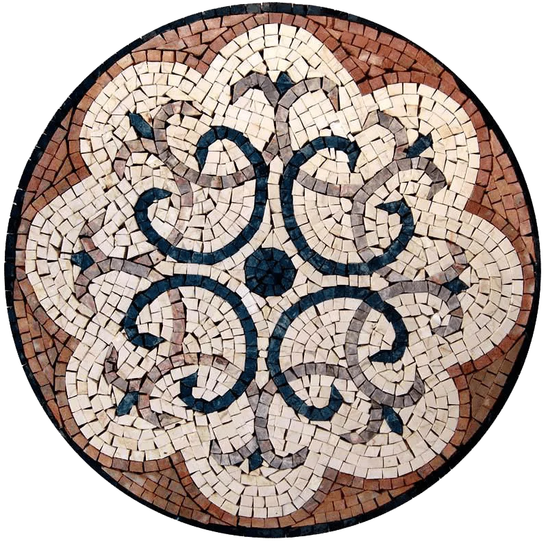 Stone Art Medallion - Katana Green Mosaic