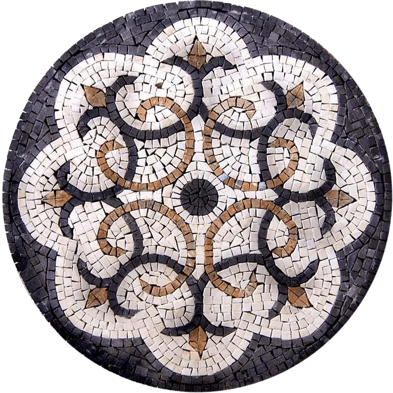 Stone Art Medallion - Katana Mosaic