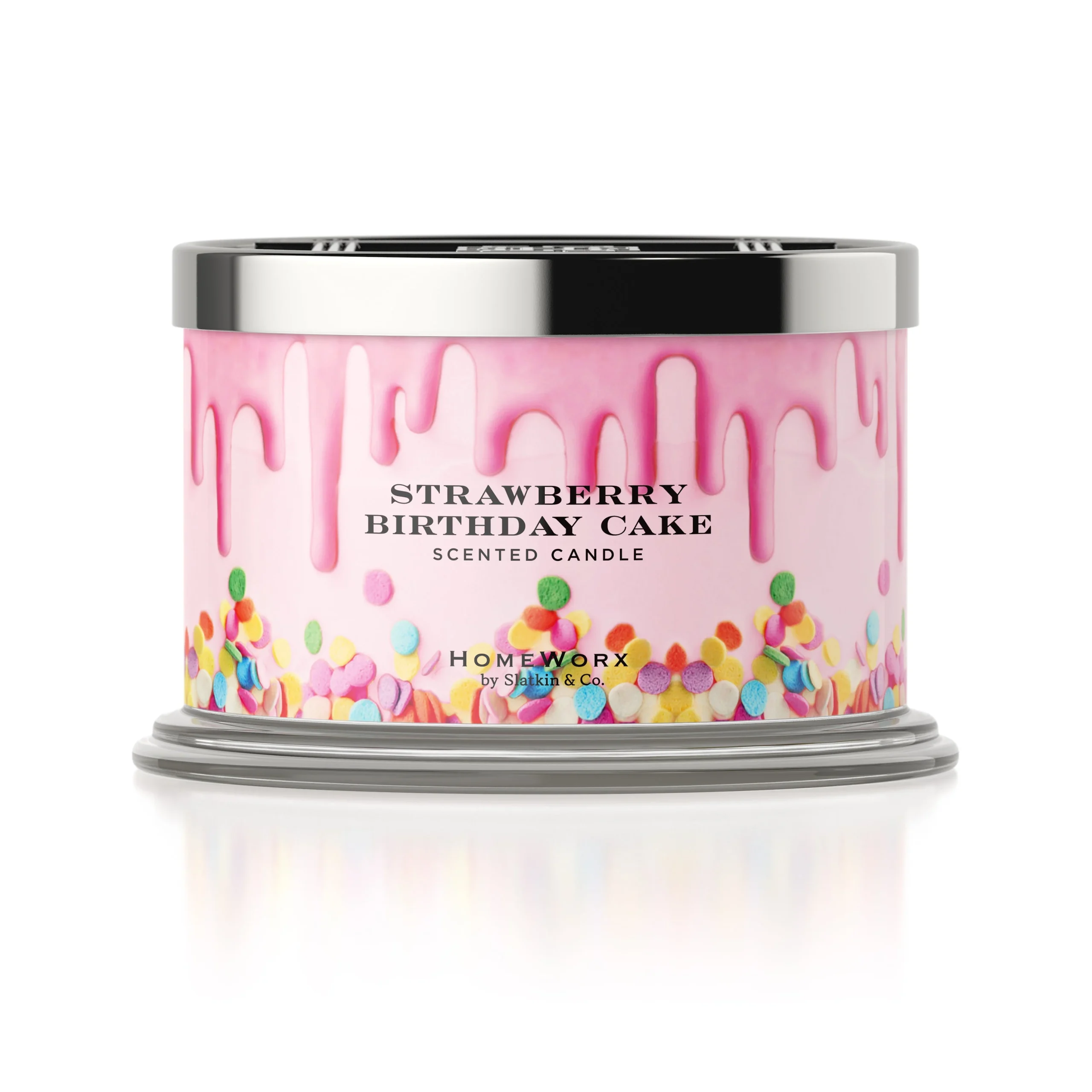 Strawberry Birthday Cake 4-wick Candle