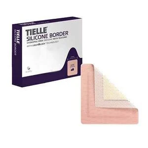 TIELLE Essential Border Adhesive Foam Dressing, 7-7/8" x 7-7/8"