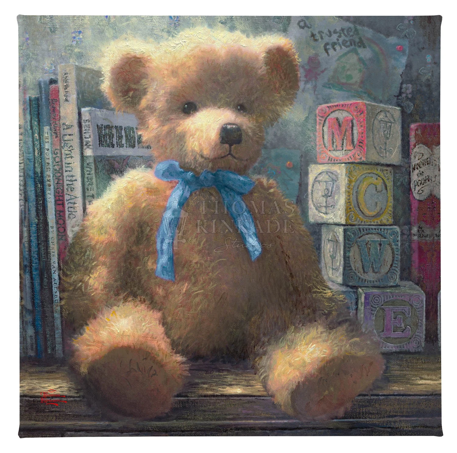 A Trusted Friend, Blue Bell - 14" x 14" Gallery Wrapped Canvas
