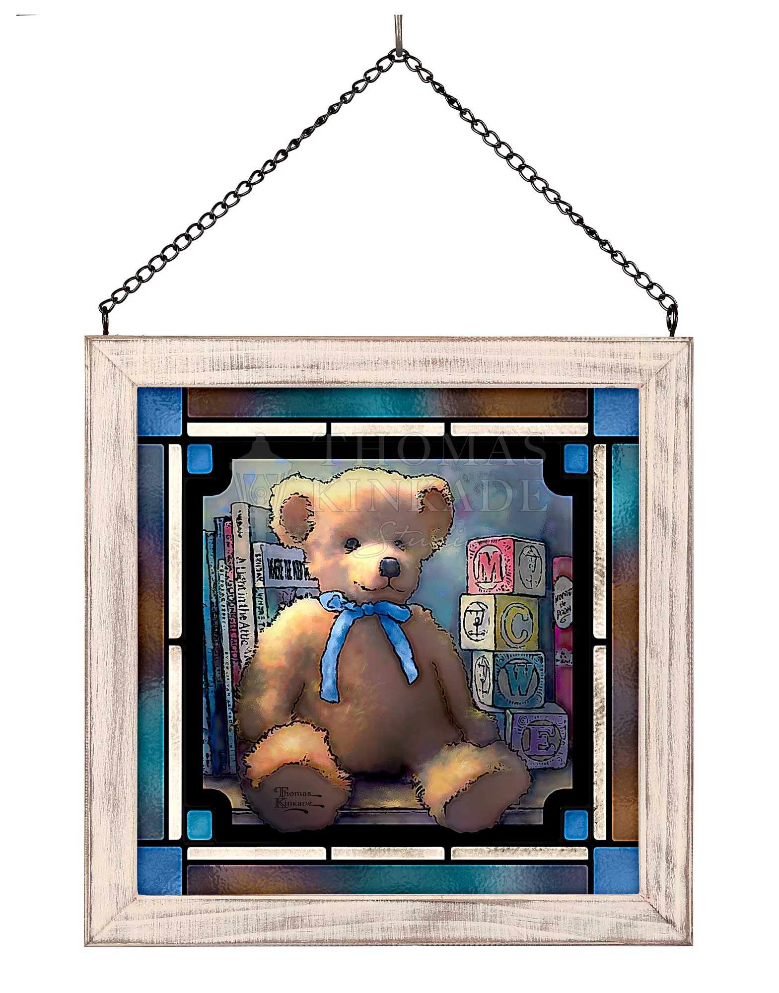 A Trusted Friend, Blue Bell - 9" x 9" Framed Glass Art