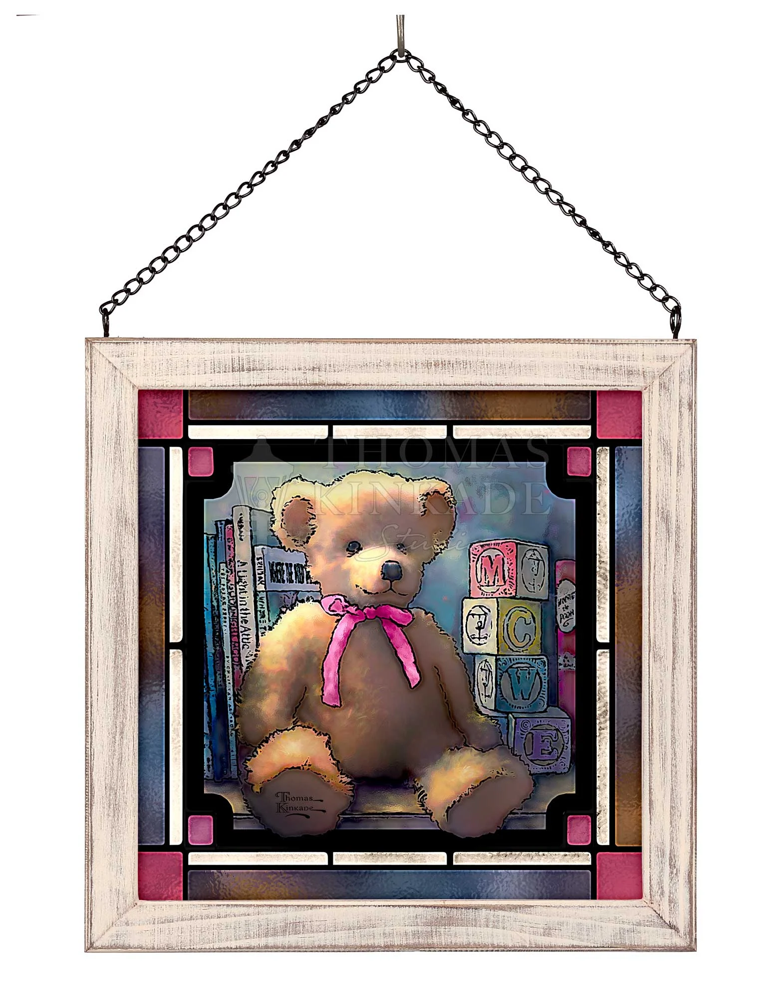 A Trusted Friend, Rose Bud - 9" x 9" Framed Glass Art