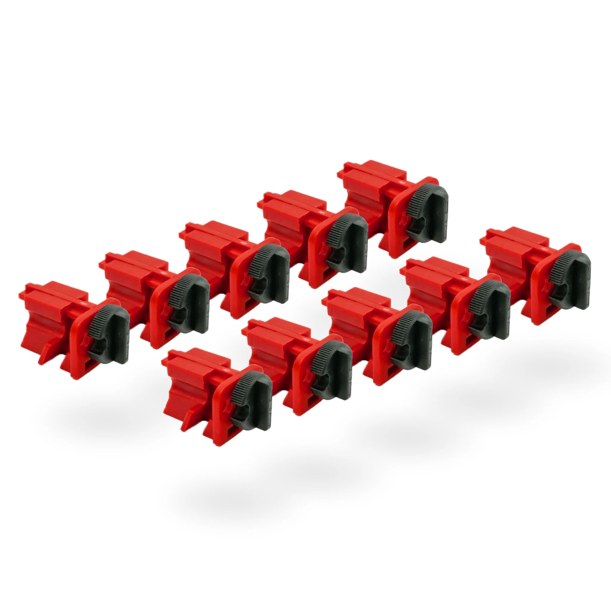 Universal Circuit Breaker Lockout Device - up to 7/8" Tie Bar – 10 Pack