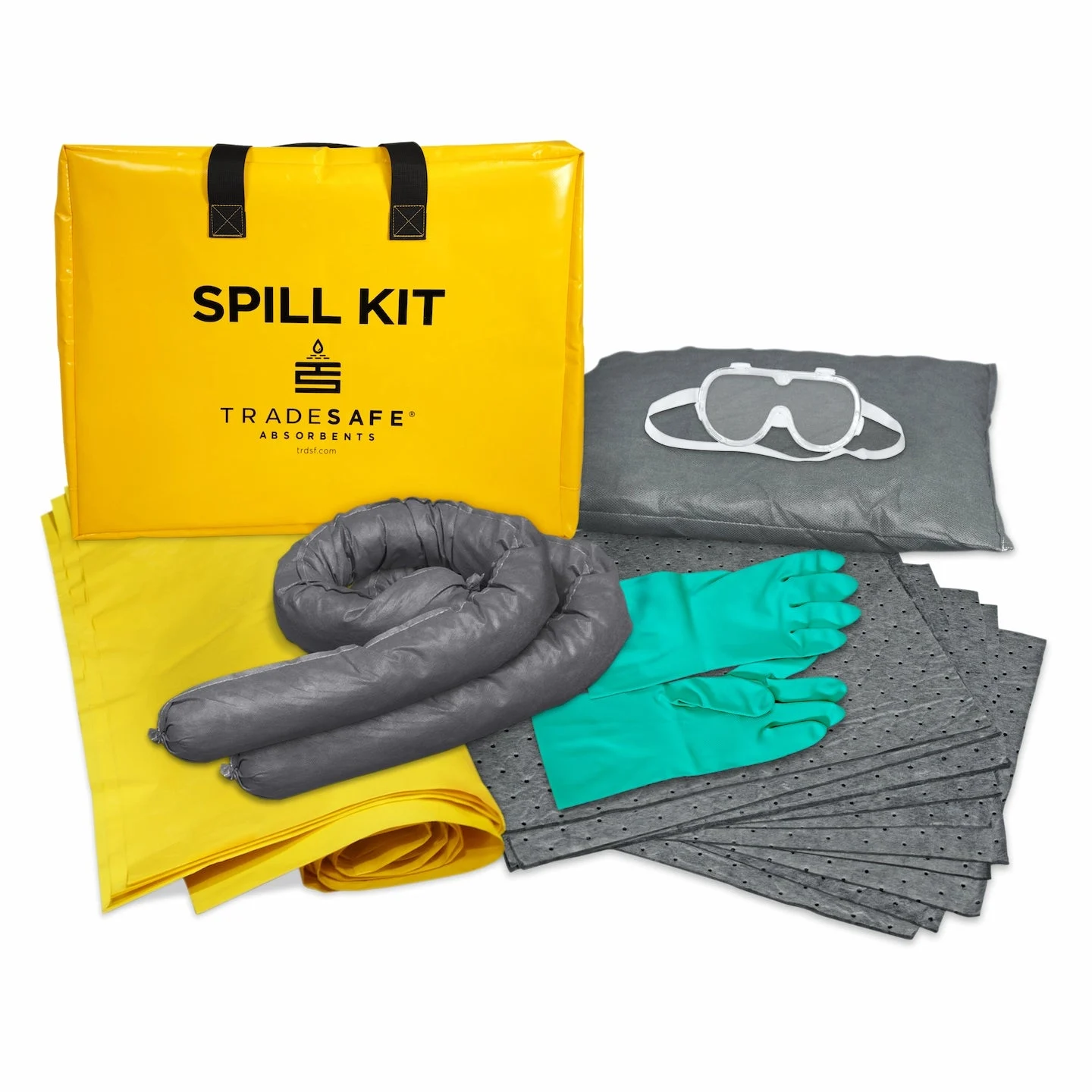 Universal Spill Kit Bag - 7-Gallon Capacity, 19 Pieces