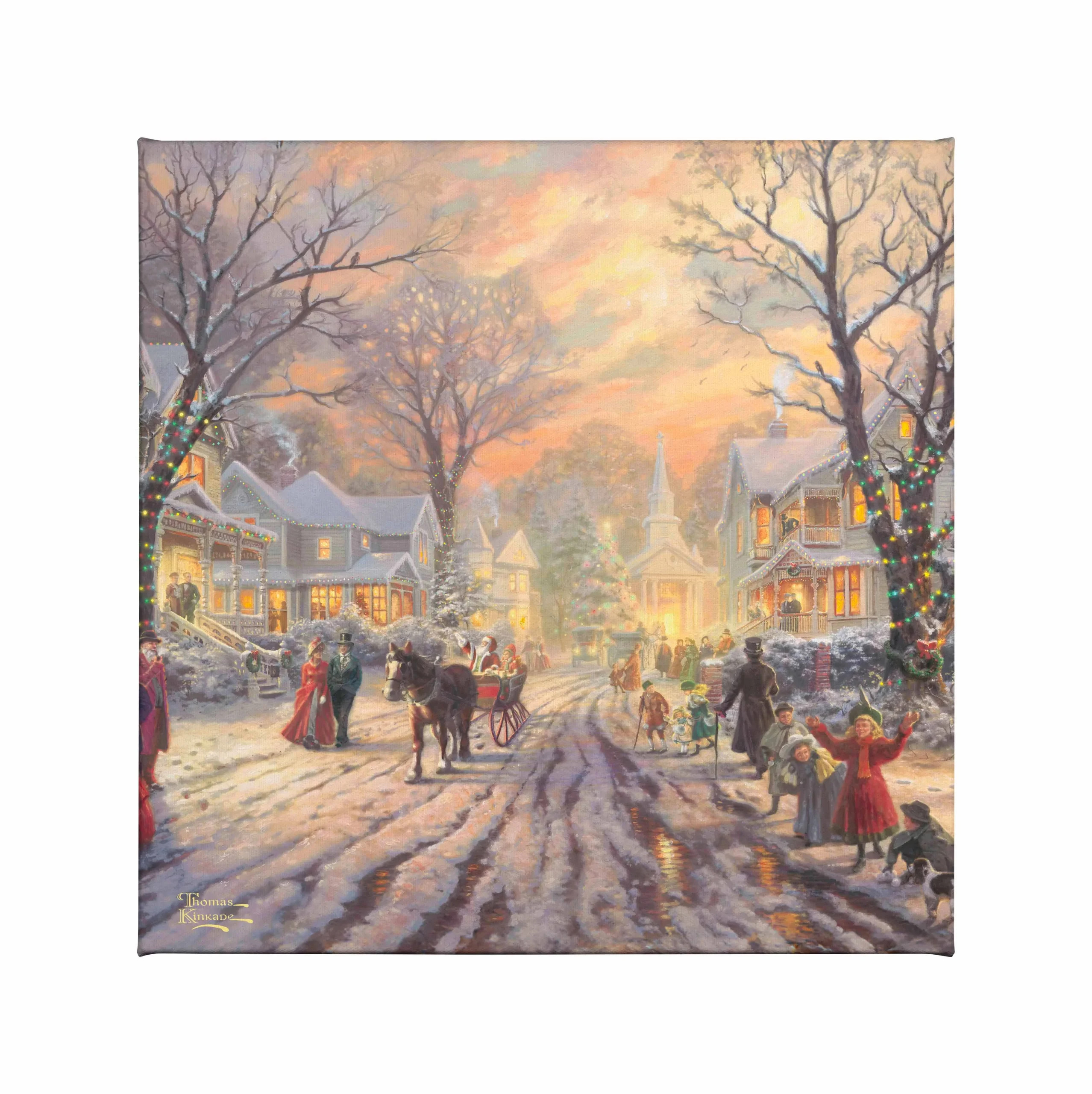 A Victorian Christmas Carol - 14" x 14" Gallery Wrapped Canvas