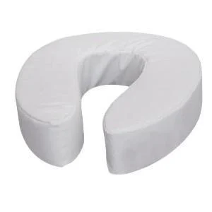 Vinyl Cushion Toilet Seat Riser 4", White