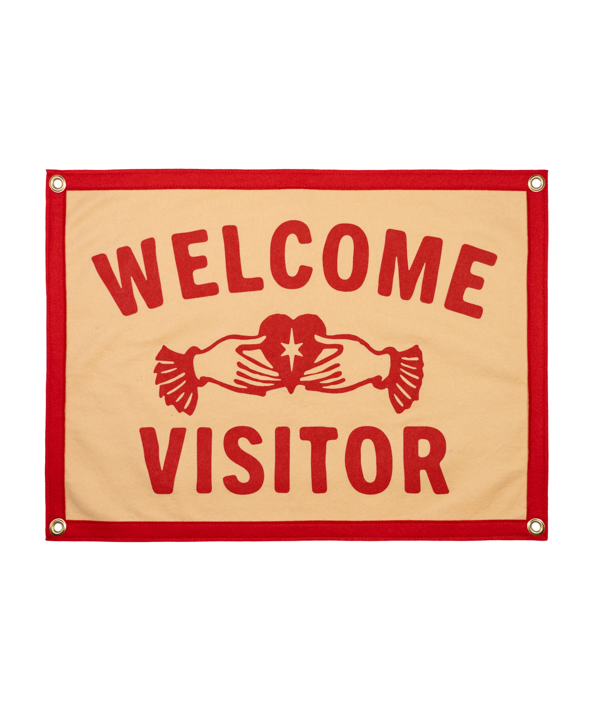 Welcome Visitor Camp Flag • John Moreland x Oxford Pennant