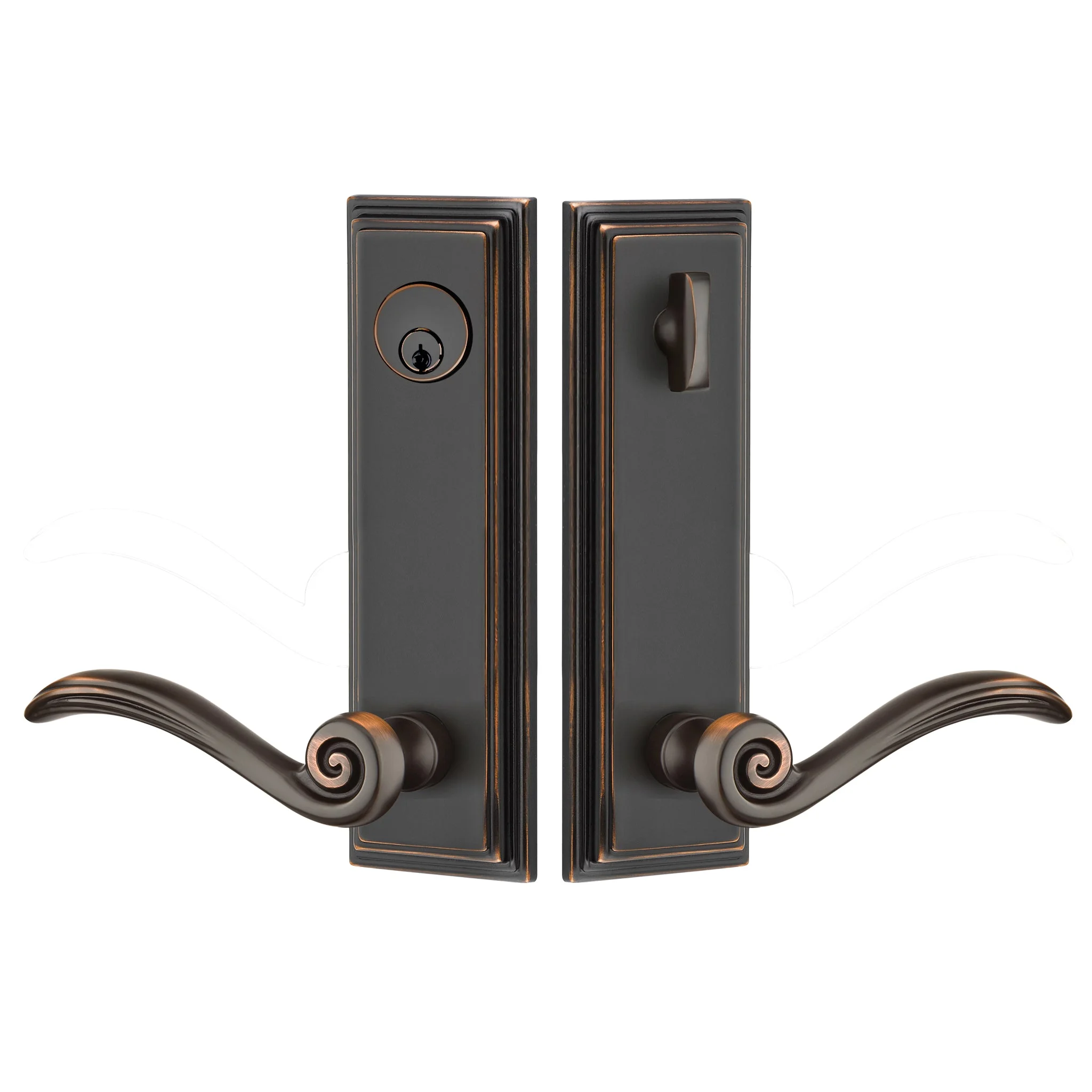 Wilshire Sideplate Entry Lockset by Emtek