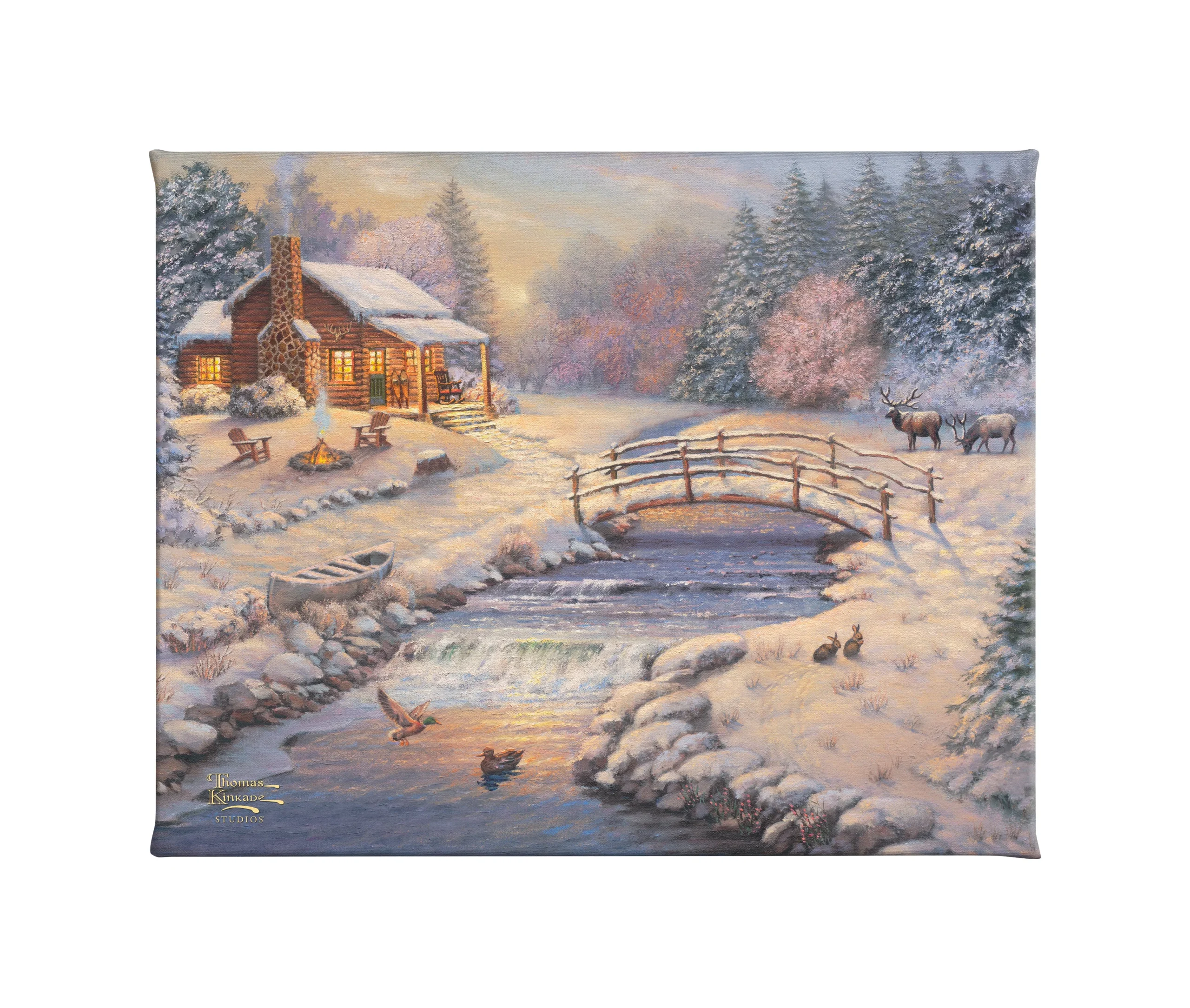 A Winter Retreat - 8" x 10" Gallery Wrapped Canvas