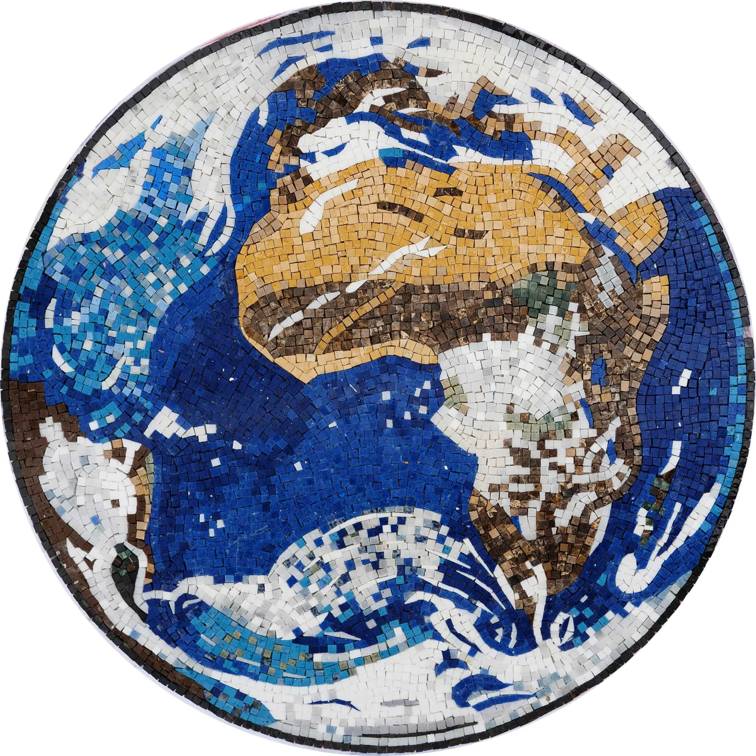 World View Mosaic Space Art | Luxury Handcrafted Natural Stone Decor