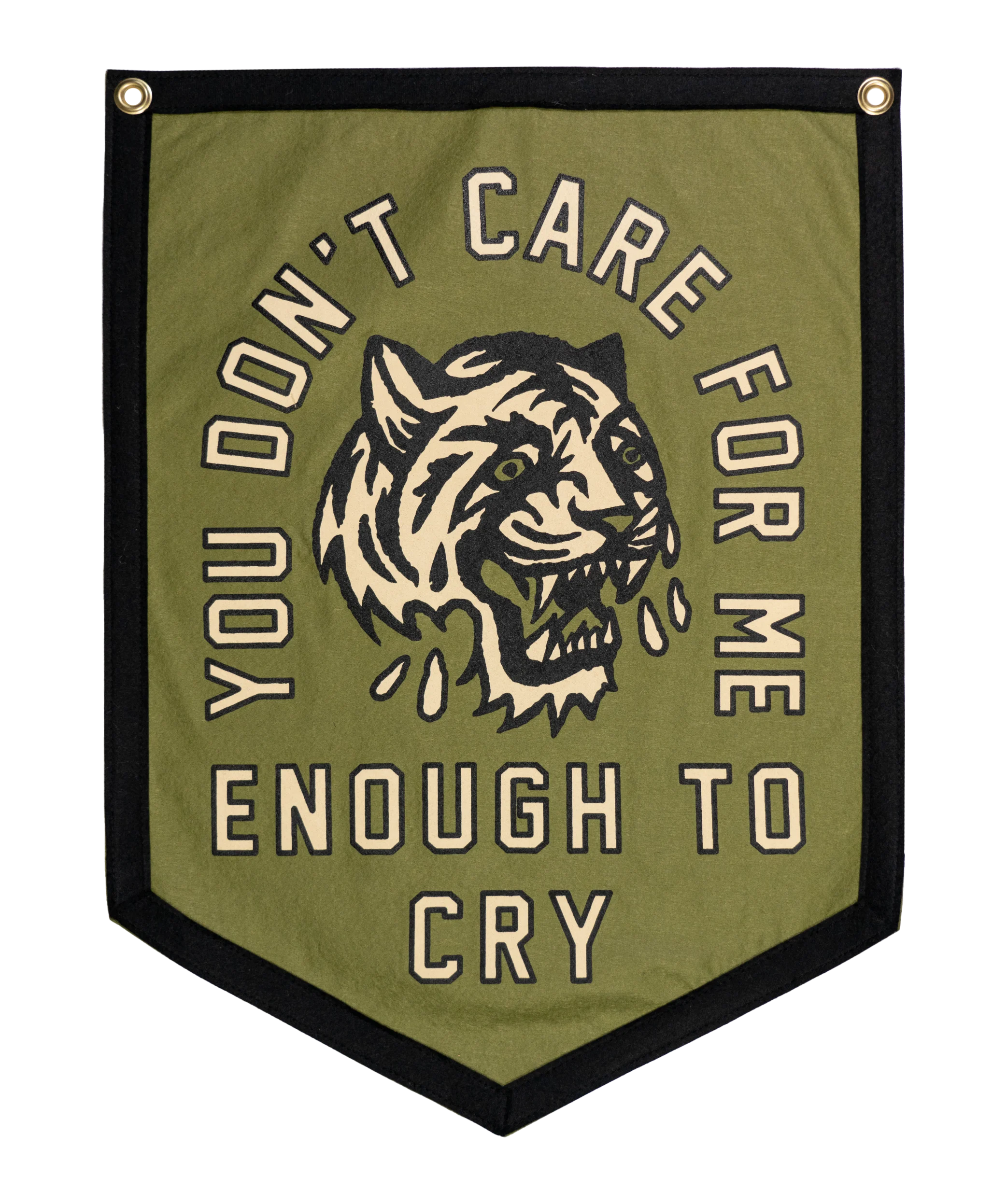 You Don't Care For Me Enough To Cry Camp Flag • John Moreland x Oxford Pennant